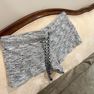 Gray Knit Lounge Shorts